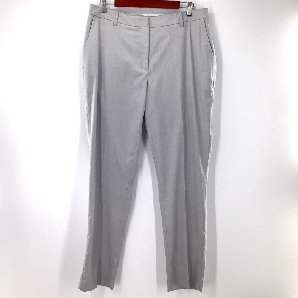 H&M Grey White Checkered Trousers Like New Condition Size 12